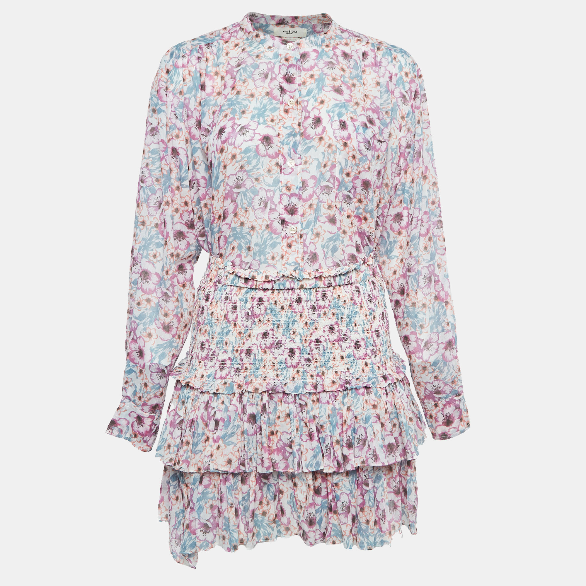 

Isabel Marant Etoile Multicolor Floral Print Cotton Shirt and Naomi Skirt Set