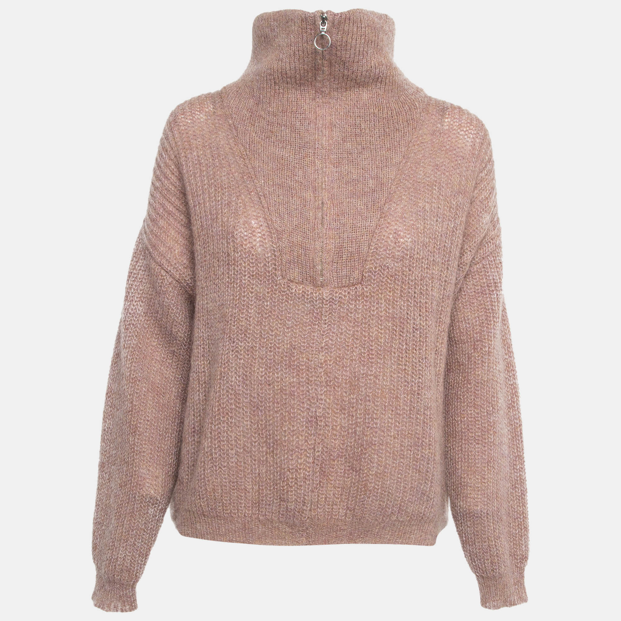 

Isabel Marant Etoile Pink Mohair Rib Knit Loose Fitted Sweater S