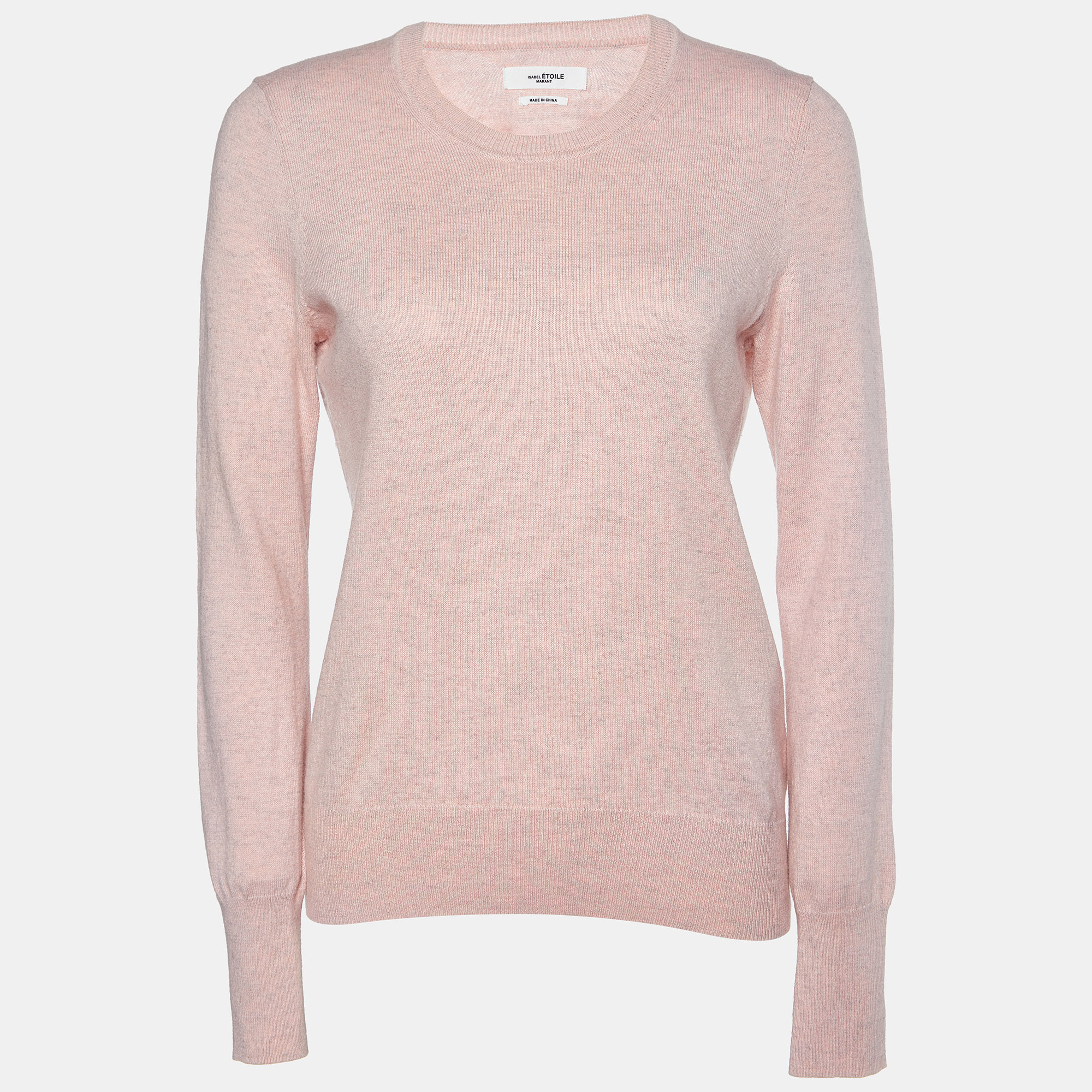 Pre-owned Isabel Marant Étoile Pink Cotton & Wool Knit Sweater S