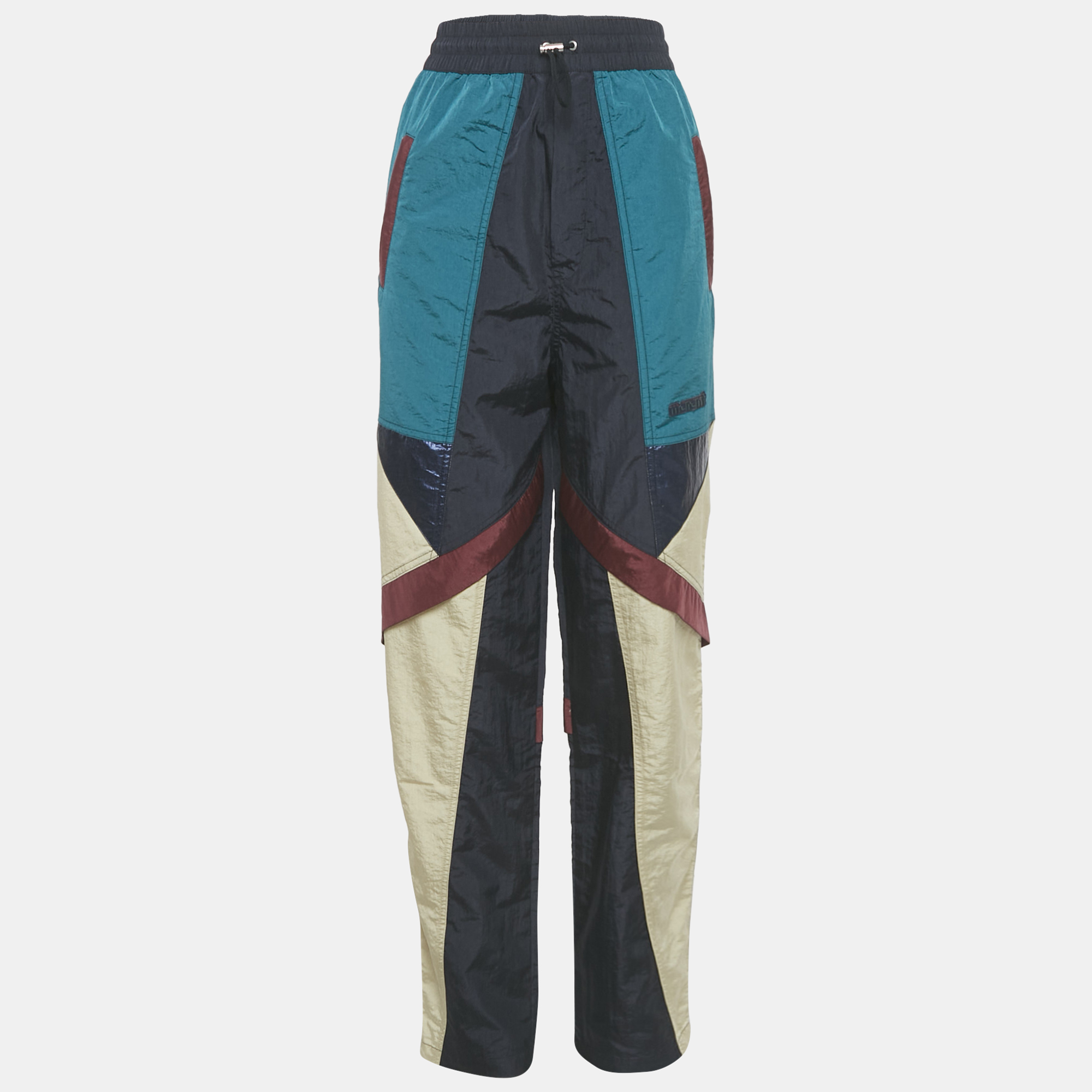 Pre-owned Isabel Marant Blue Nylon Paneled Track Pants M