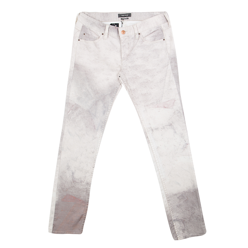 Pre Owned Isabel Marant Multicolor Printed Low Rise Skinny Viktor Jeans S