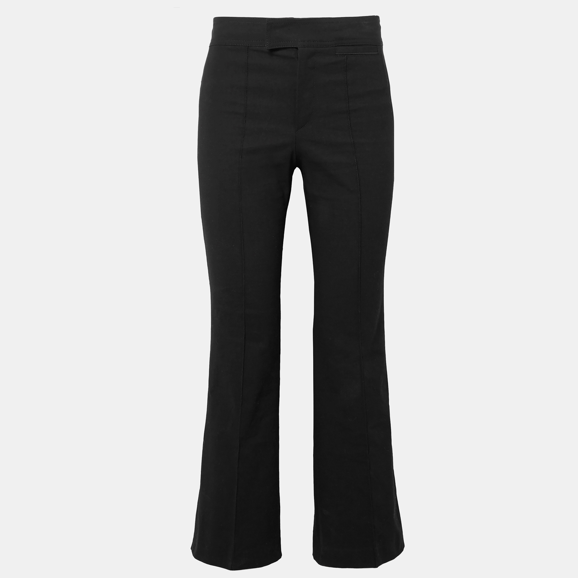 Pre-owned Isabel Marant Cotton Bootcut Pants 44 In Black