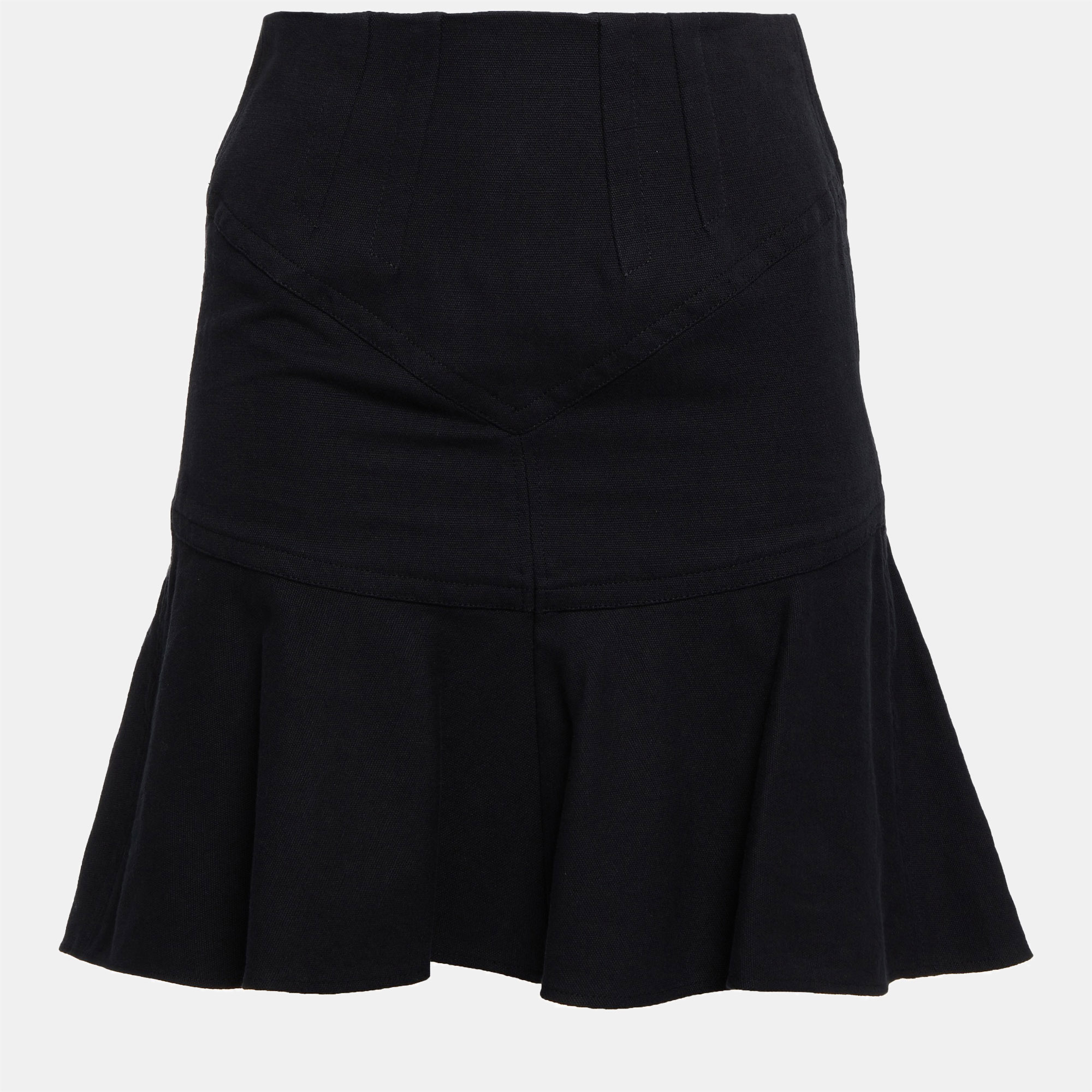 Pre-owned Isabel Marant Cotton Mini Skirt 34 In Black