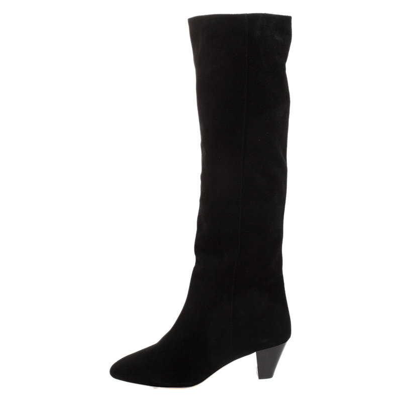 

Isabel Marant Black Suede Knee Length Boots Size
