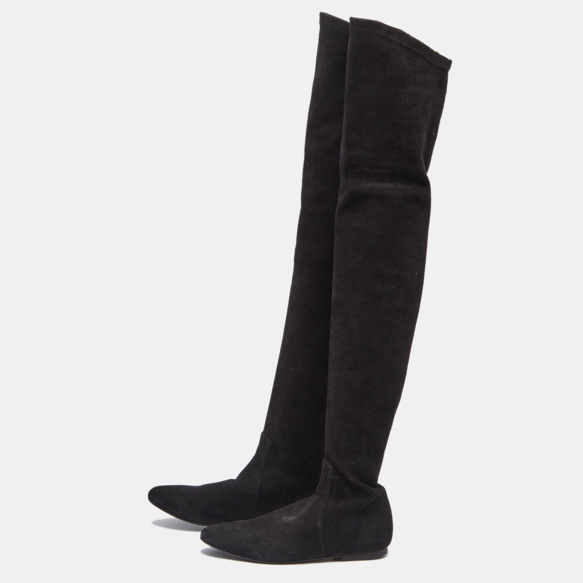 

Isabel Marant Black Suede Over The Knee Boots Size