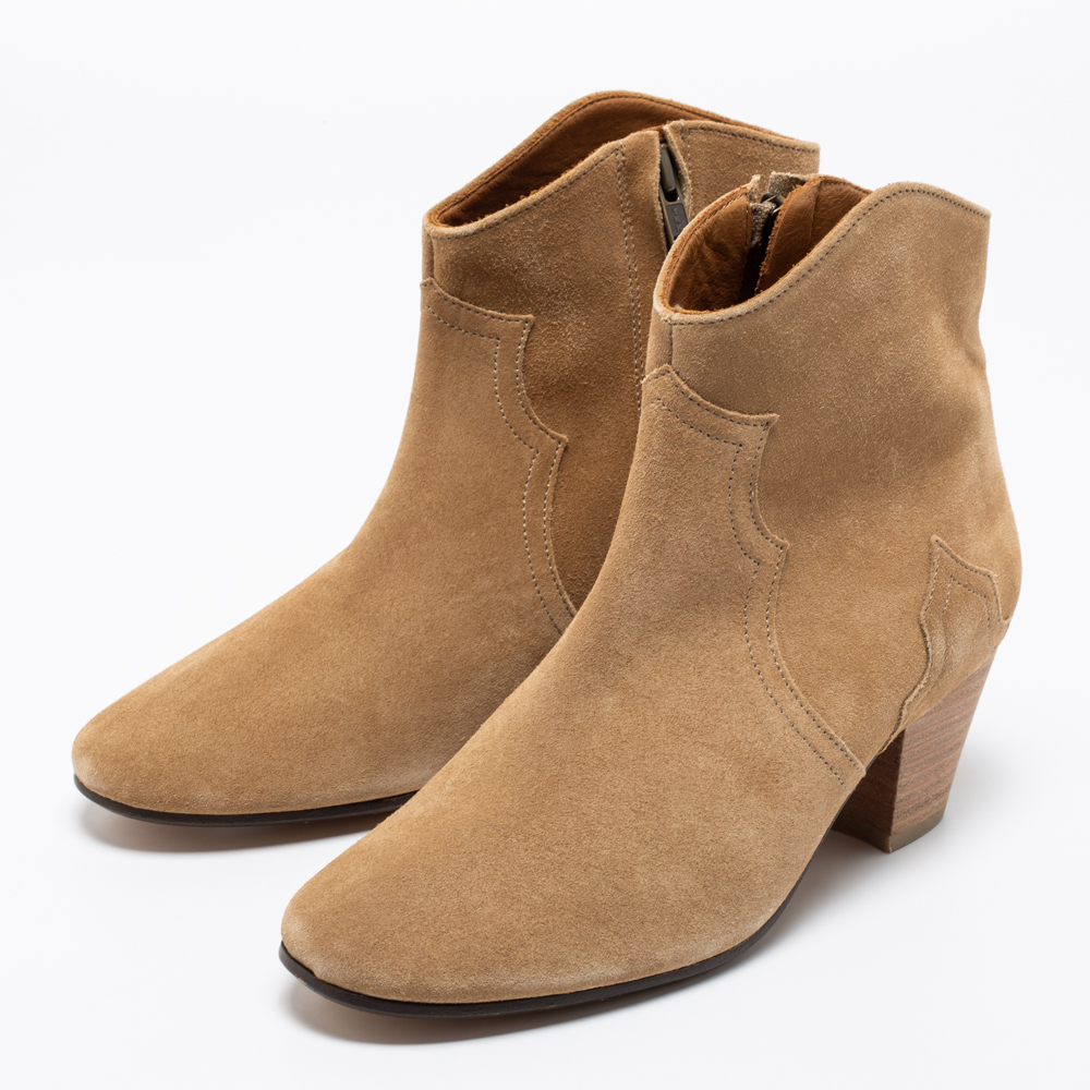 

Isabel Marant Brown Suede Dicker Ankle Boots Size, Beige