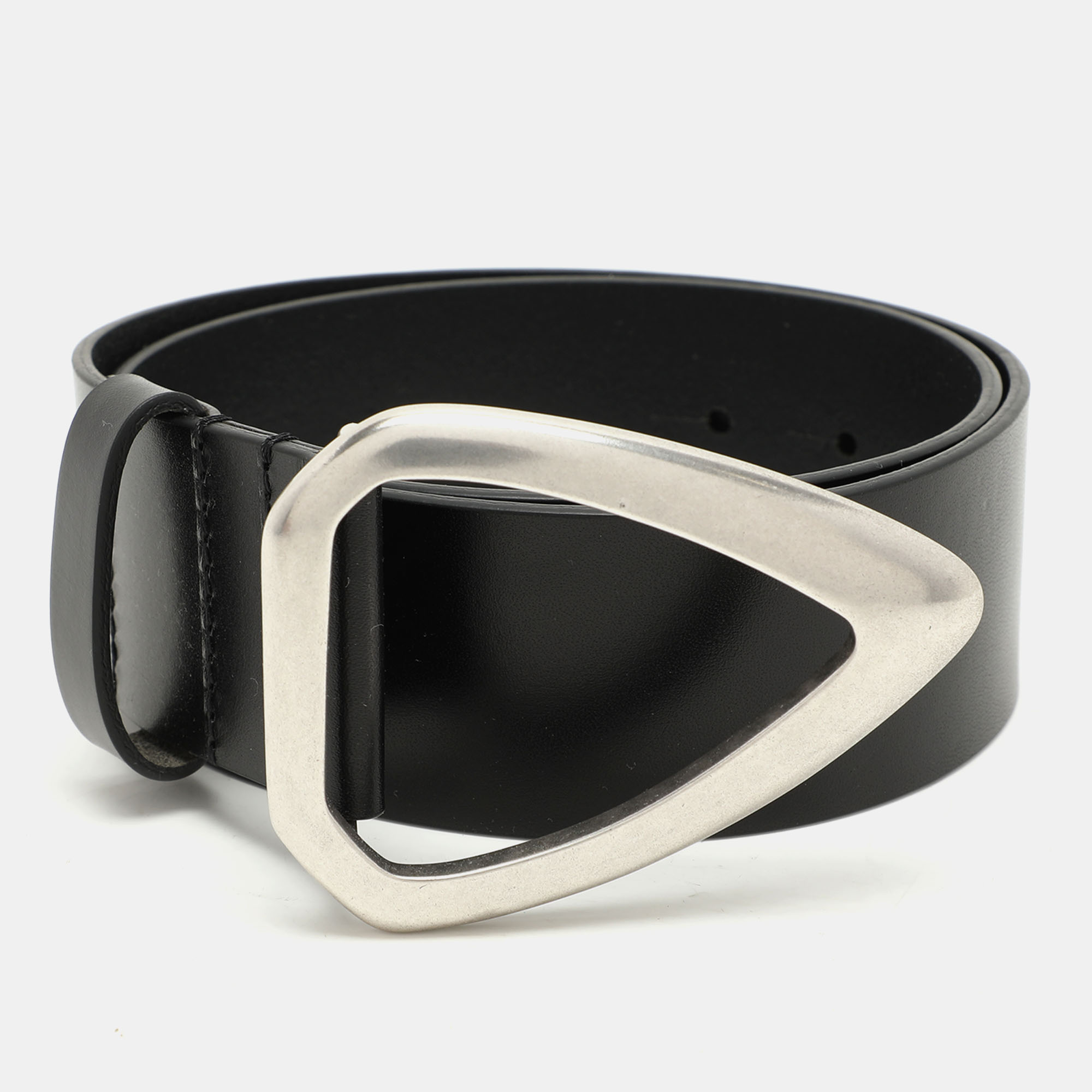 

Isabel Marant Black Leather Idiano Buckle Belt