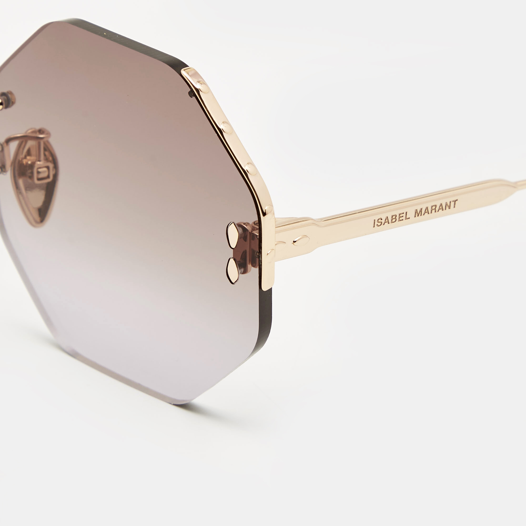

Isabel Marant Black/Gold Gradient Geometric Sunglasses