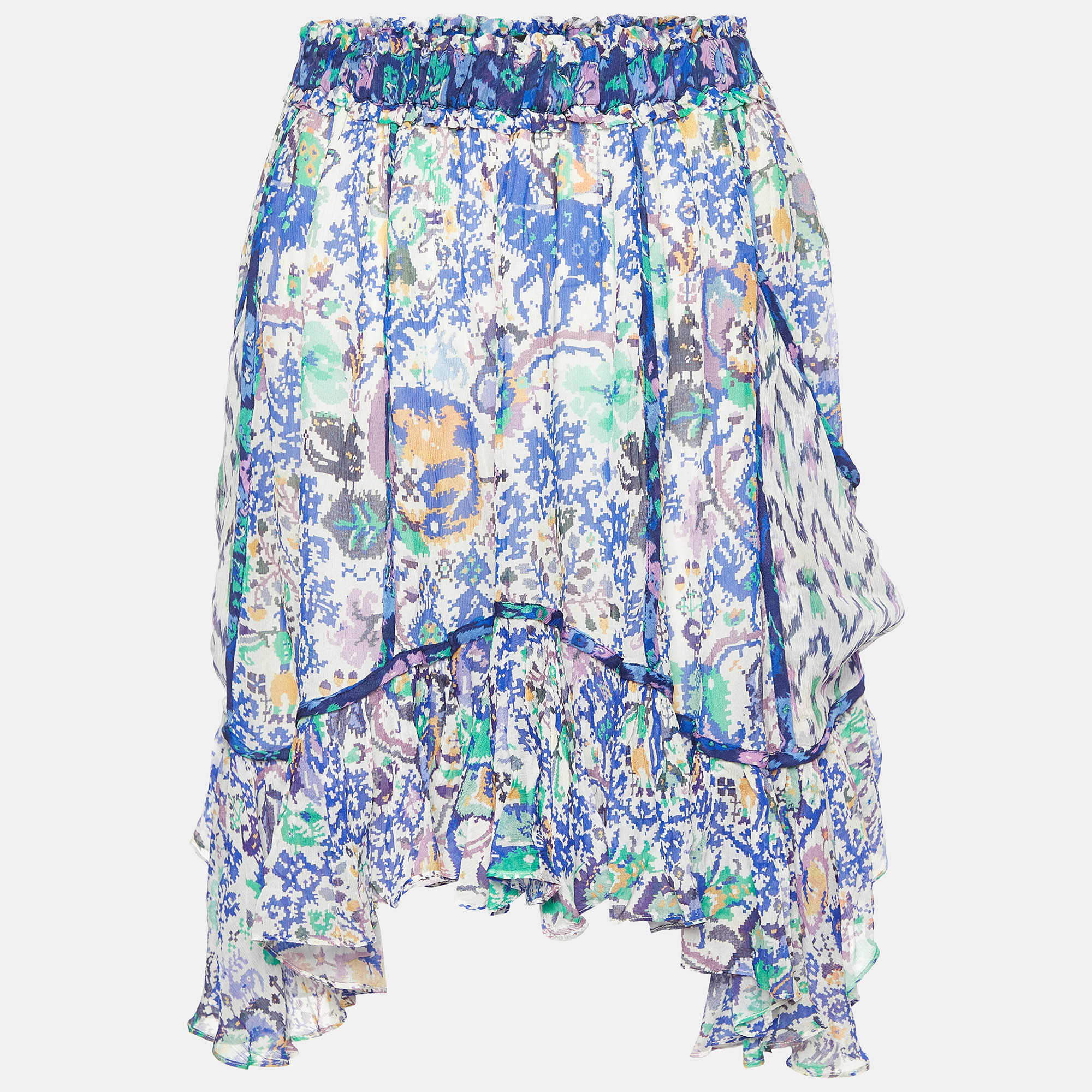 

Isabel Marant Multicolor Print Crepe Viviane Skirt S