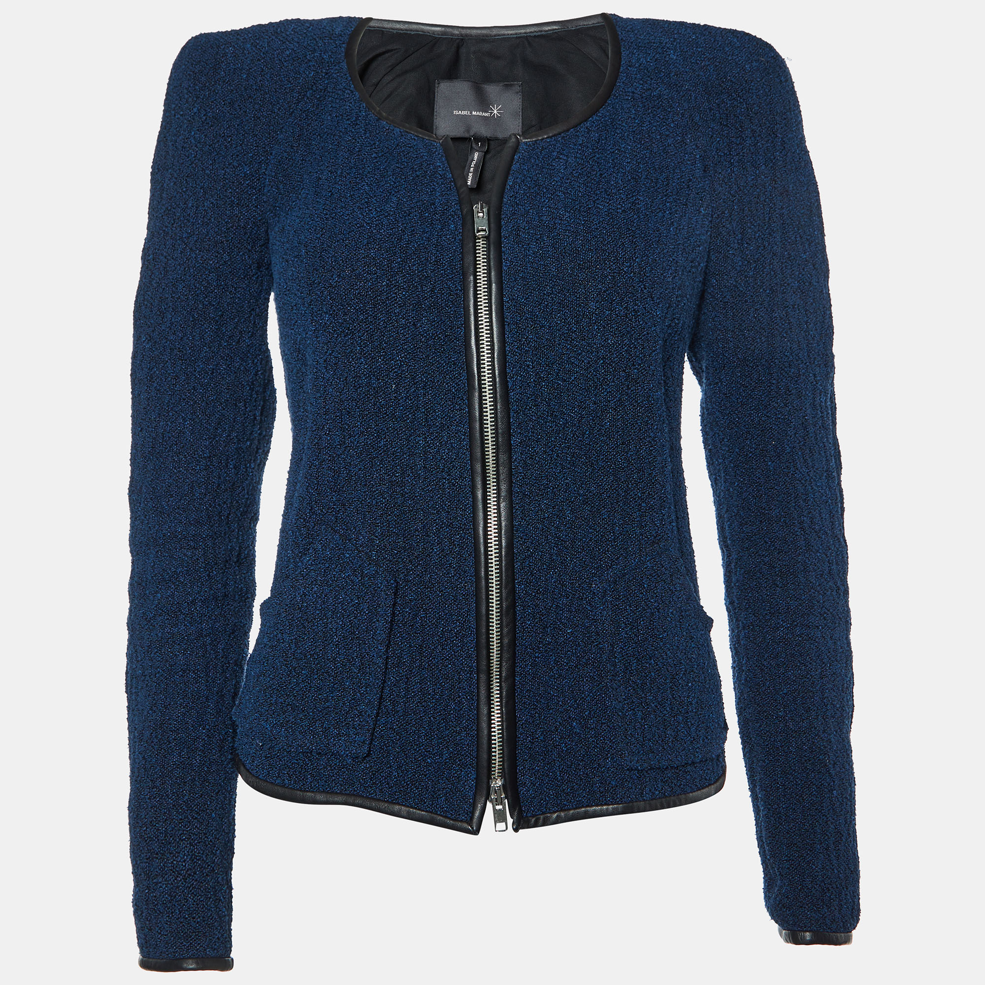 

Isabel Marant Blue Terry Linen Blend Zip Up Jacket S