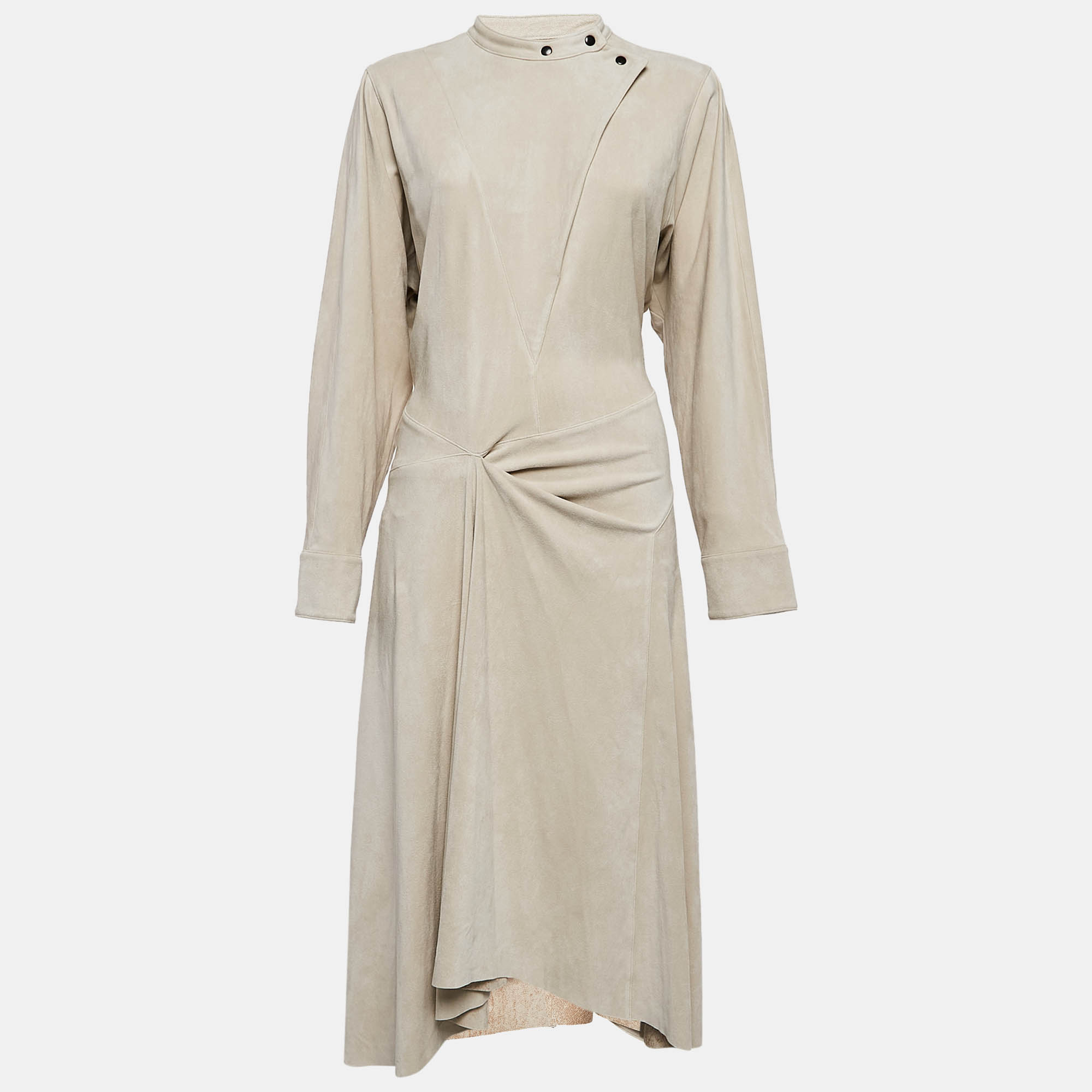 

Isabel Marant Beige Faux Suede Calibea Midi Dress M