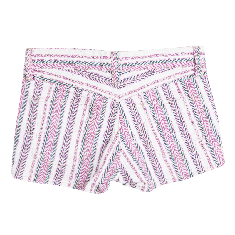 

Isabel Marant Multicolor Chevron Printed Denim Hot Pants