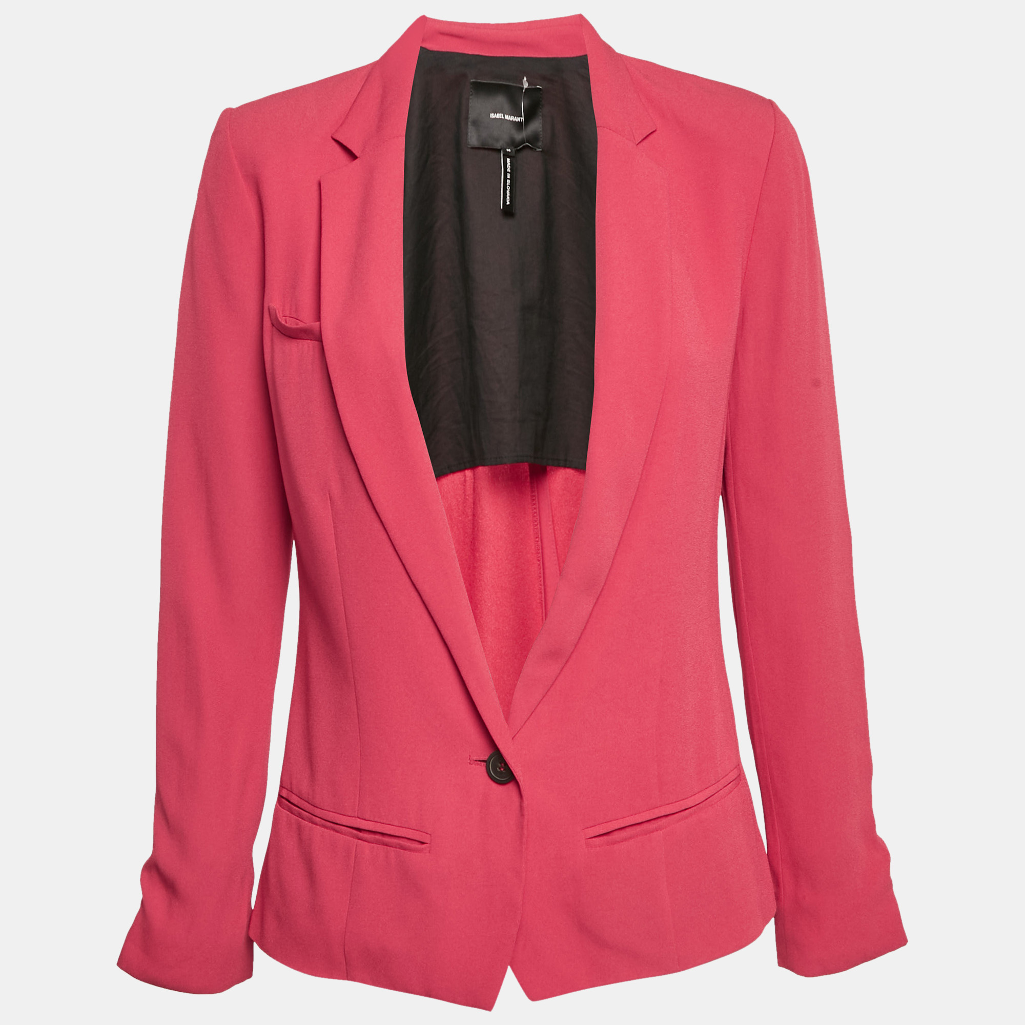 

Isabel Marant Red Crepe Button Front Blazer S