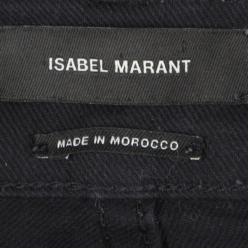 Pre-owned Isabel Marant Black Embroidered Denim Skinny Jeans S