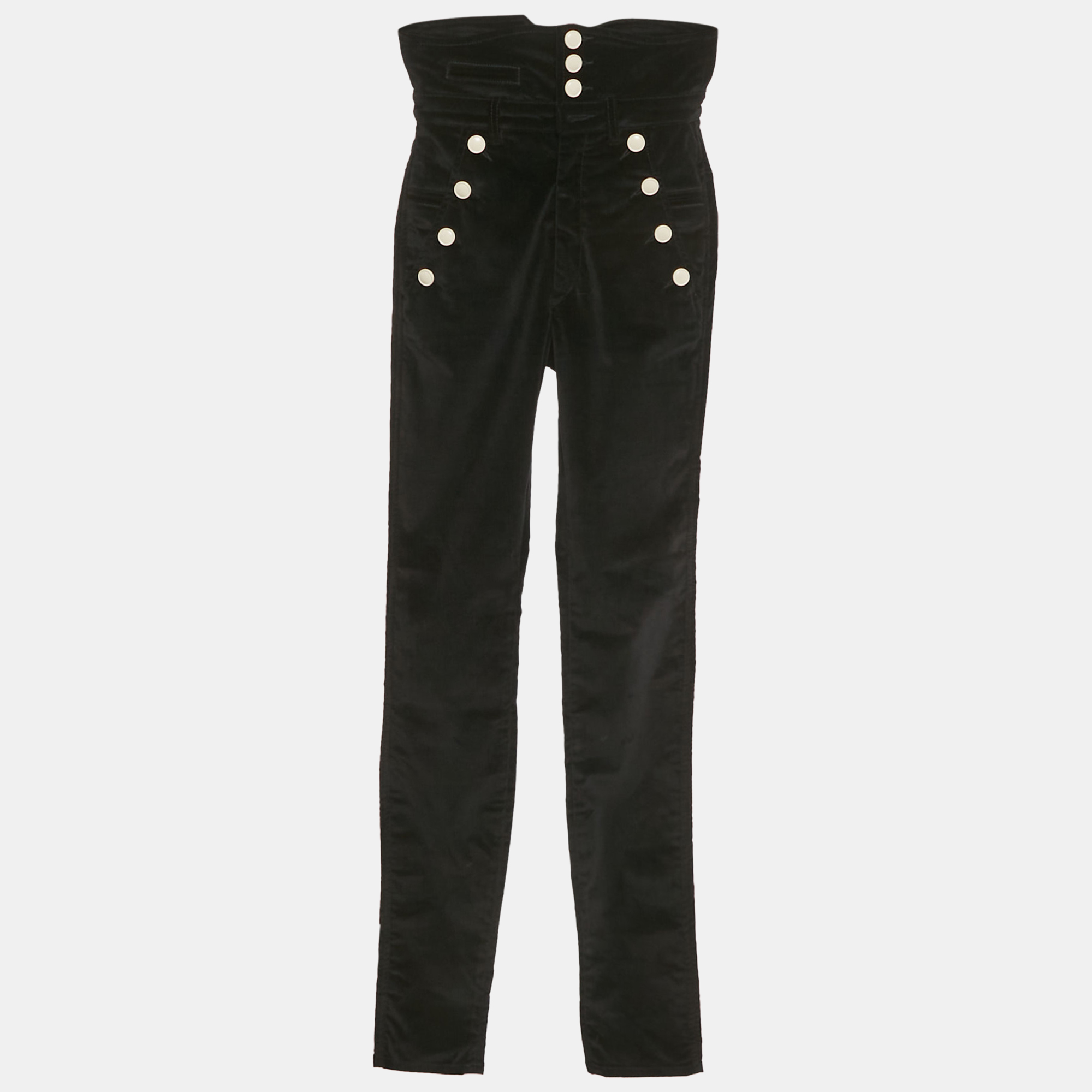 Click to view more detailed imagery on our partner's website Pre-owned Isabel Marant Black Corduroy High-waist Pants S