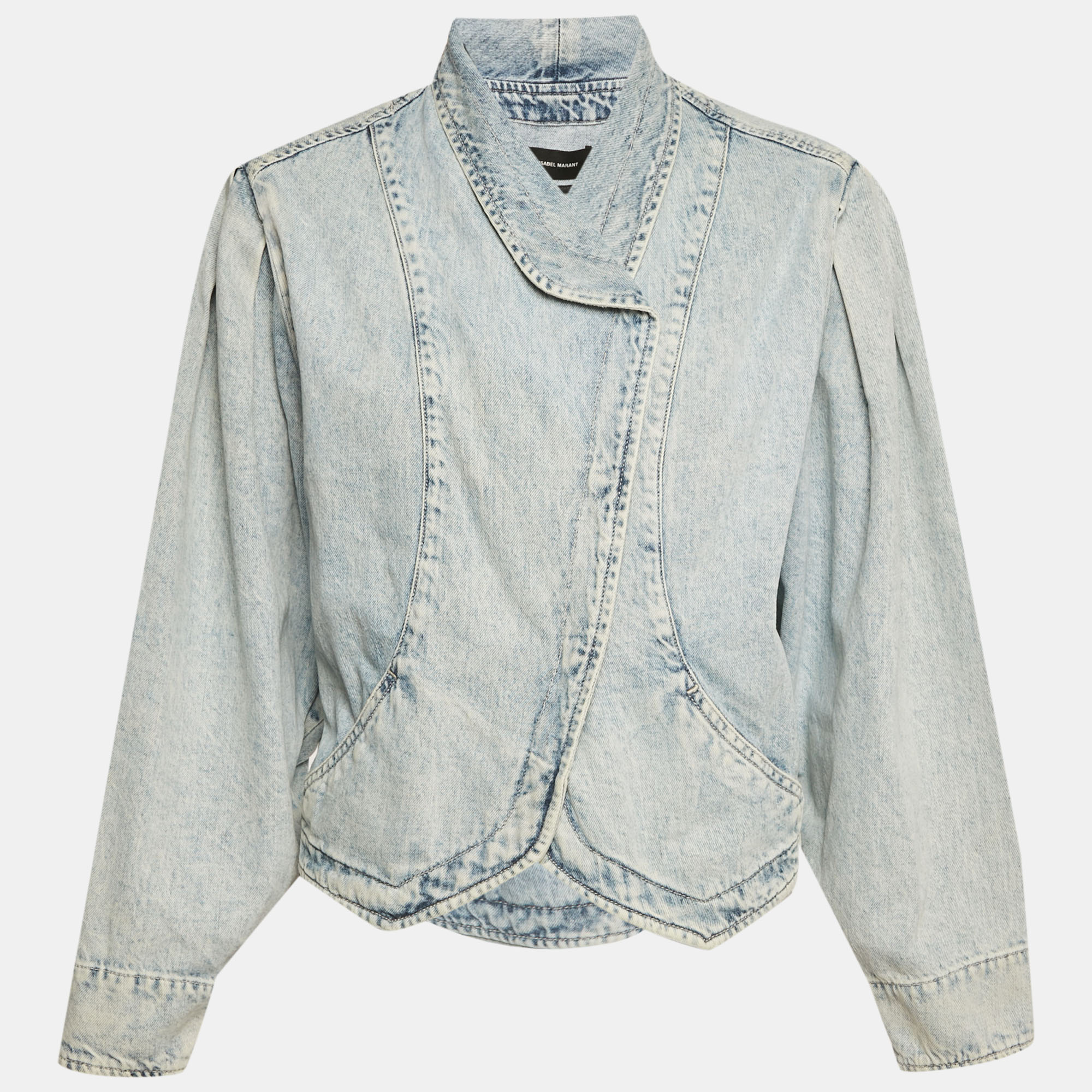 

Isabel Marant Blue Denim Crossover Pauline Jacket S