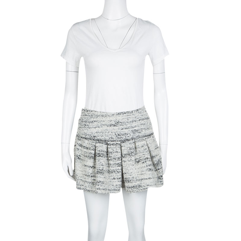 

Isabel Marant Monochrome Itamy Boucle Mini Skirt, White