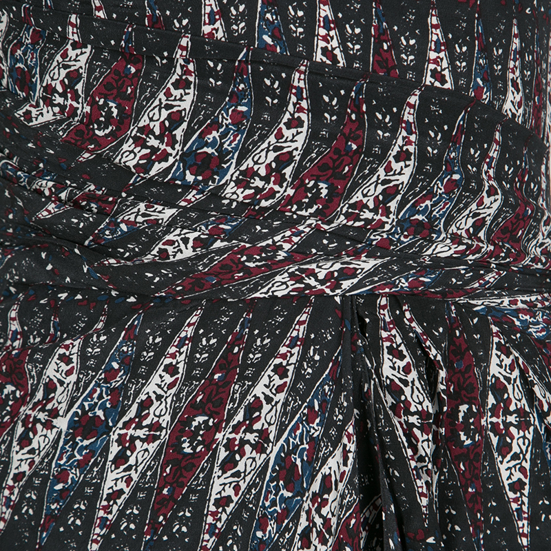 Isabel Marant Etoile Anouk Strapless Printed Silk Dress Xs In Multicolor