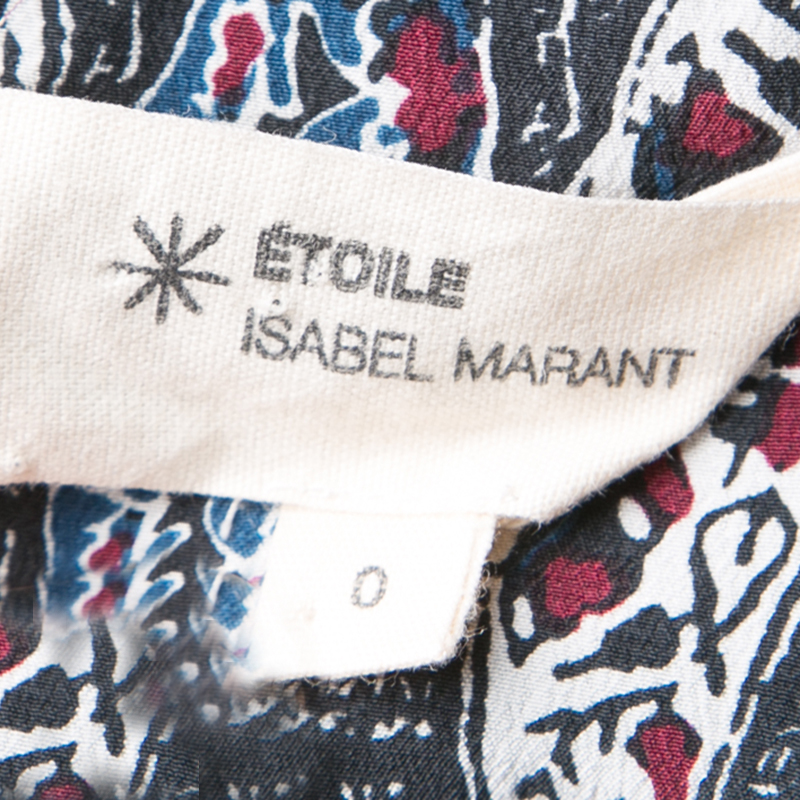 Isabel Marant Etoile Anouk Strapless Printed Silk Dress Xs In Multicolor