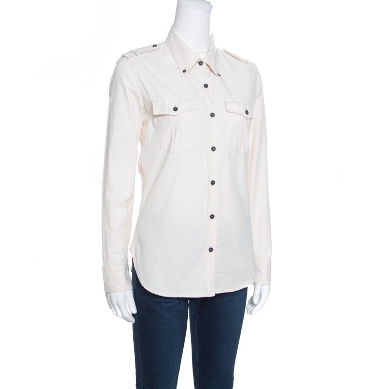 

Isabel Marant Etoile Beige Cotton Long Sleeve Wandy Shirt