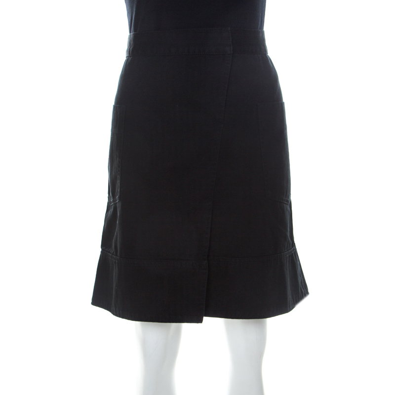 Pre Owned Isabel Marant Black Denim Mini Skirt L