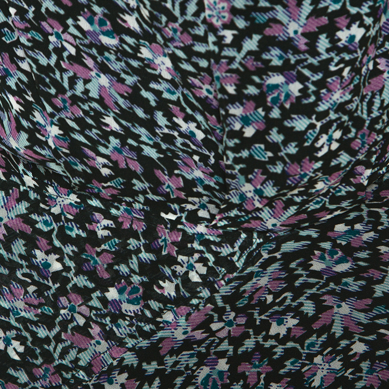 Isabel Marant Multicolor Printed Chiffon High Neck Dress M