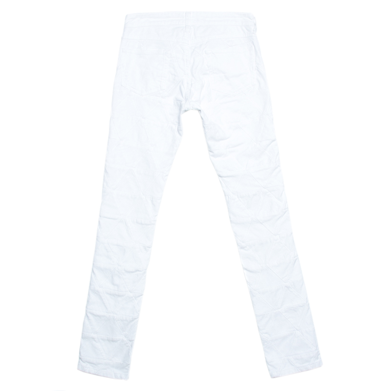 

Isabel Marant White Denim Geometric Paneled Stanford Jeans