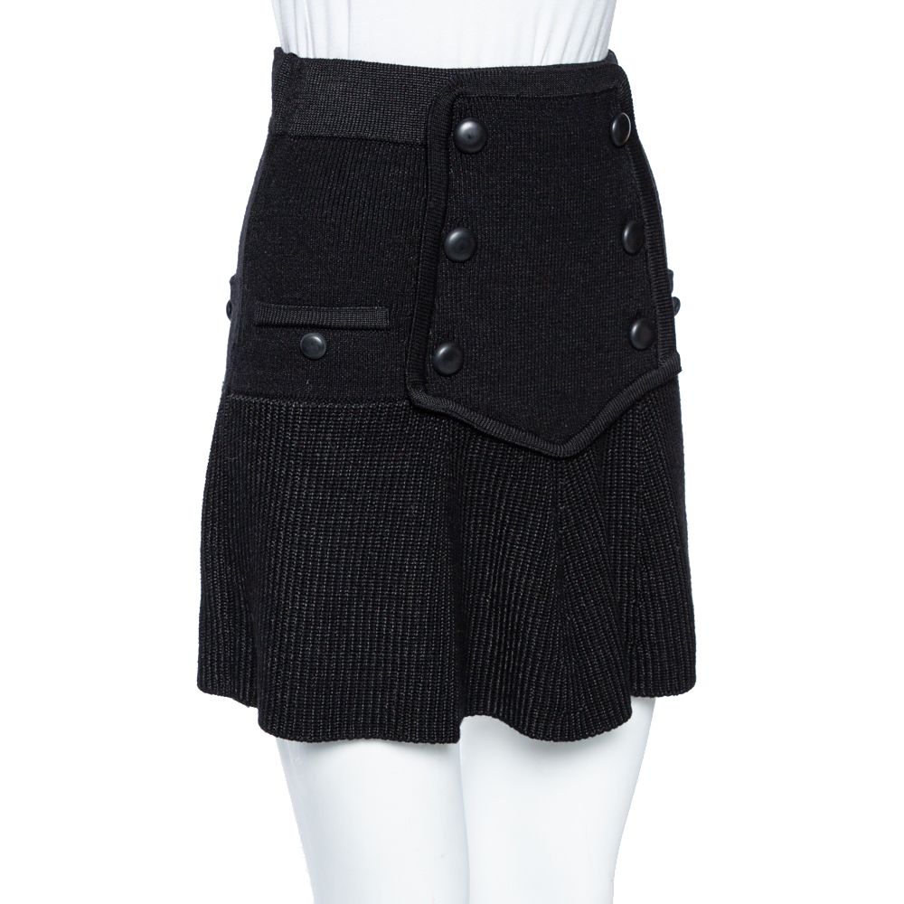 

Isabel Marant Black Wool Huxley Knit Mini Skirt