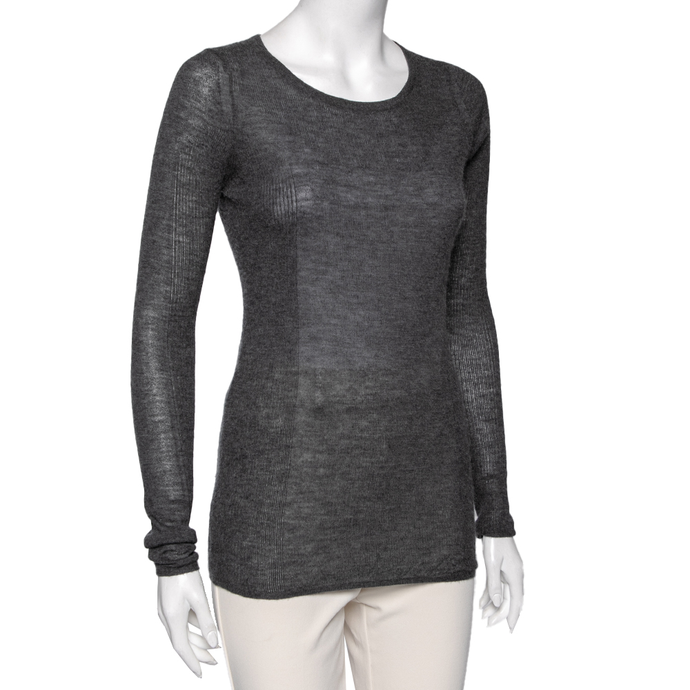 

Isabel Marant Grey Cashmere Long Sleeve Sweater