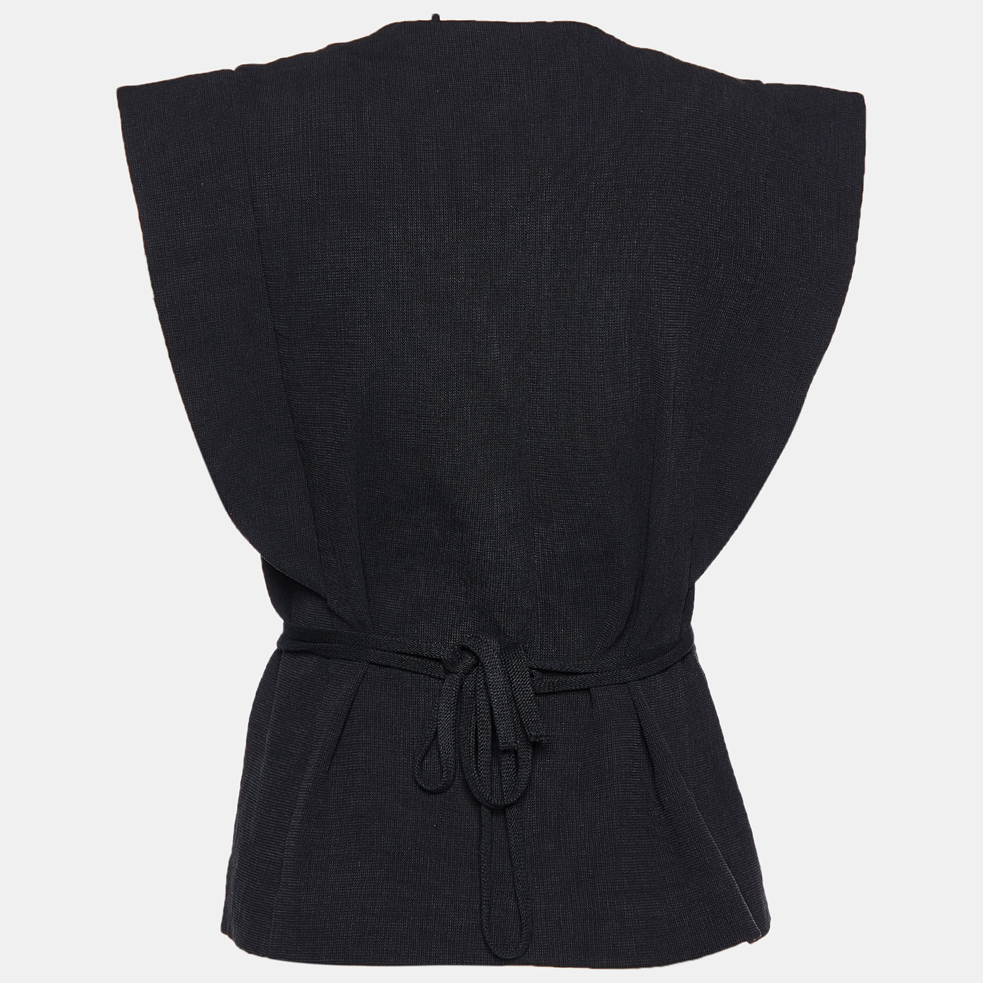 

Isabel Marant Black Linen Wrap Vest