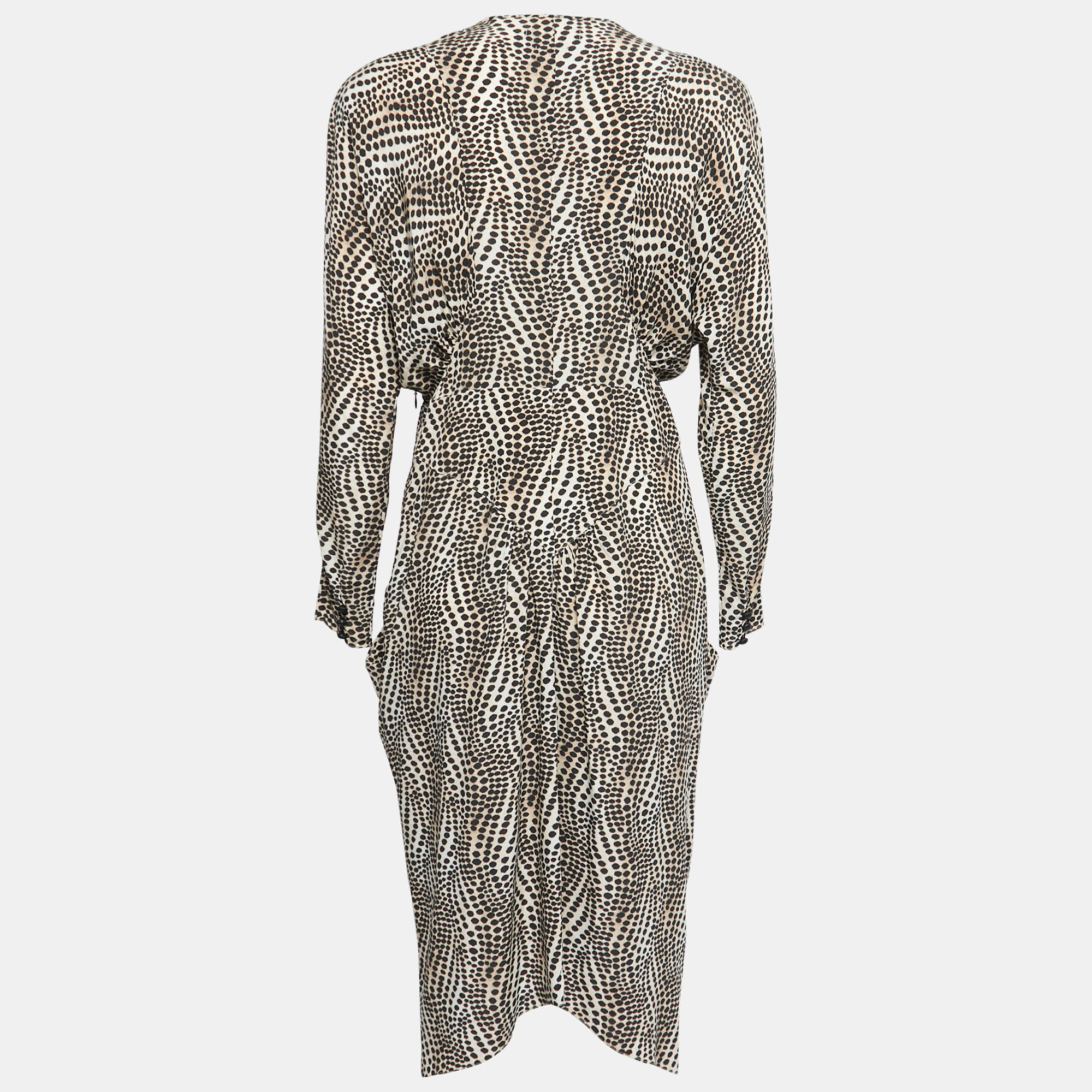 

Isabel Marant Brown Animal Print Silk Midi Dress