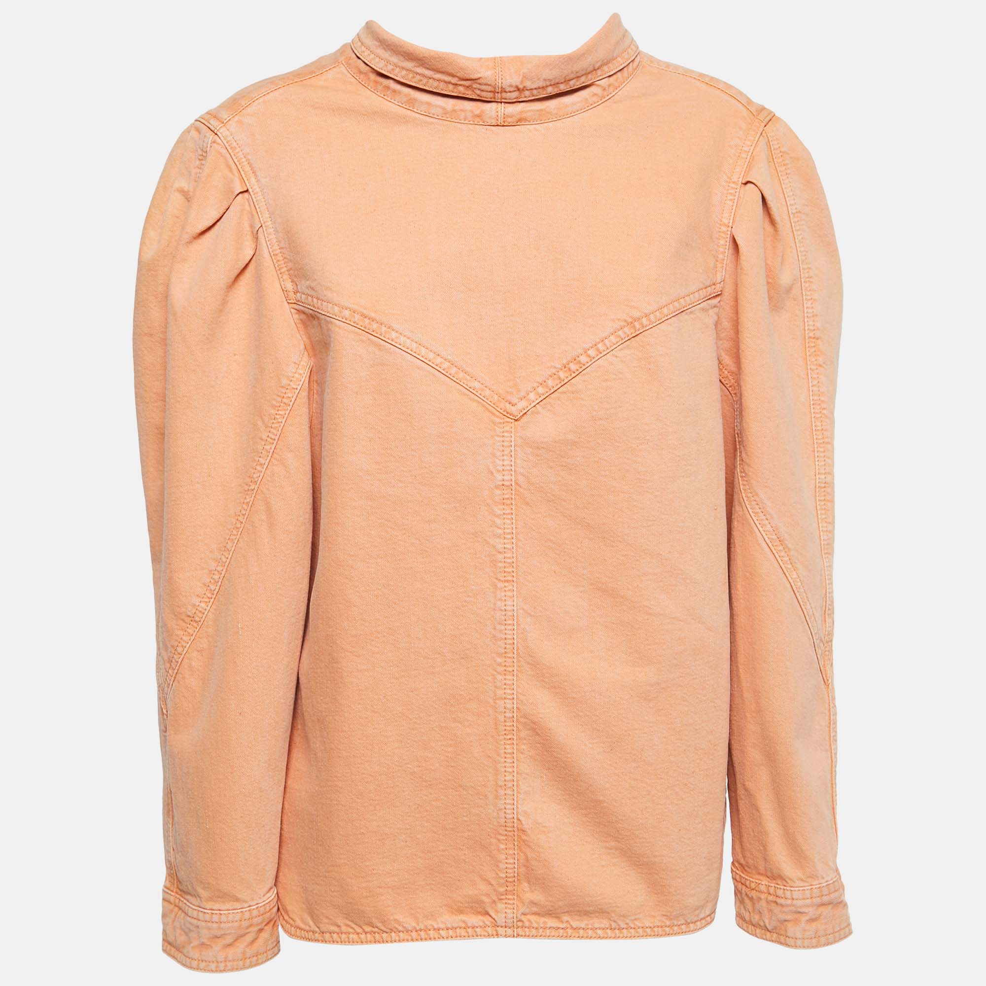

Isabel Marant Orange Denim Double Breasted Jacket