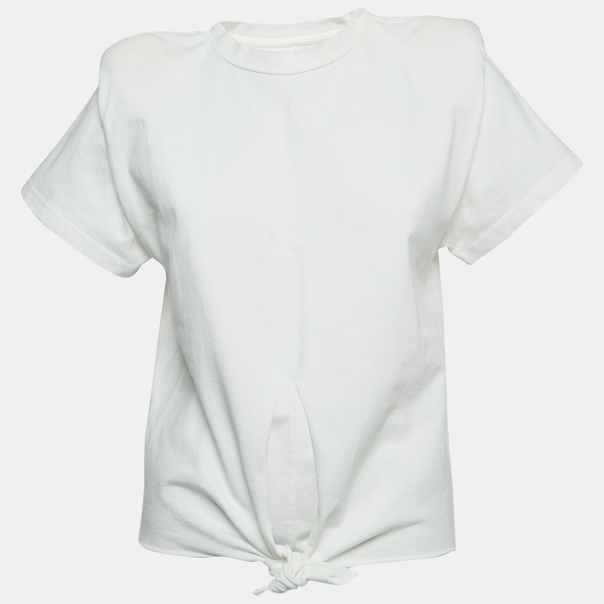 

Isabel Marant White Cotton Knotted T-Shirt