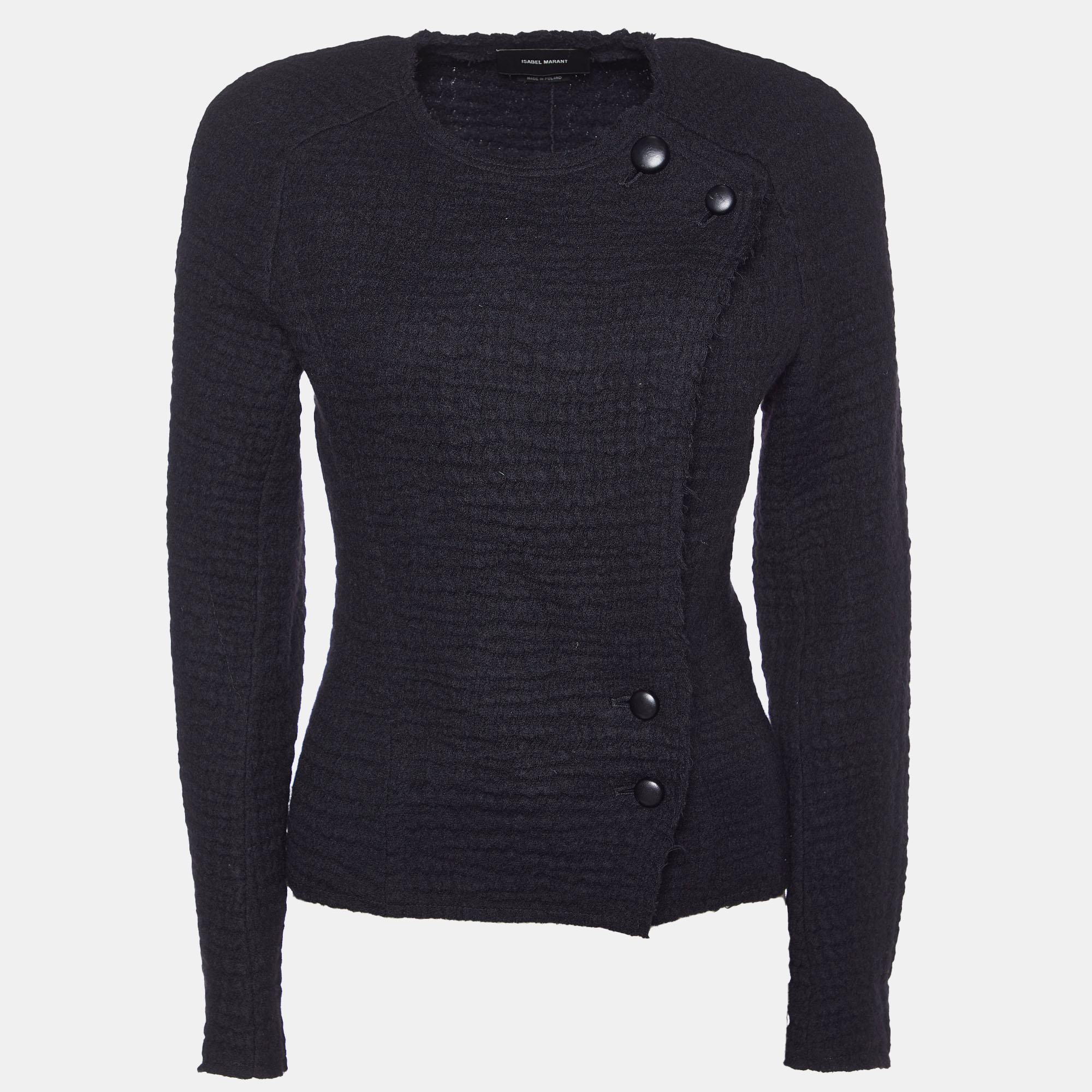 

Isabel Marant Black Wool Asymmetric Jacket S