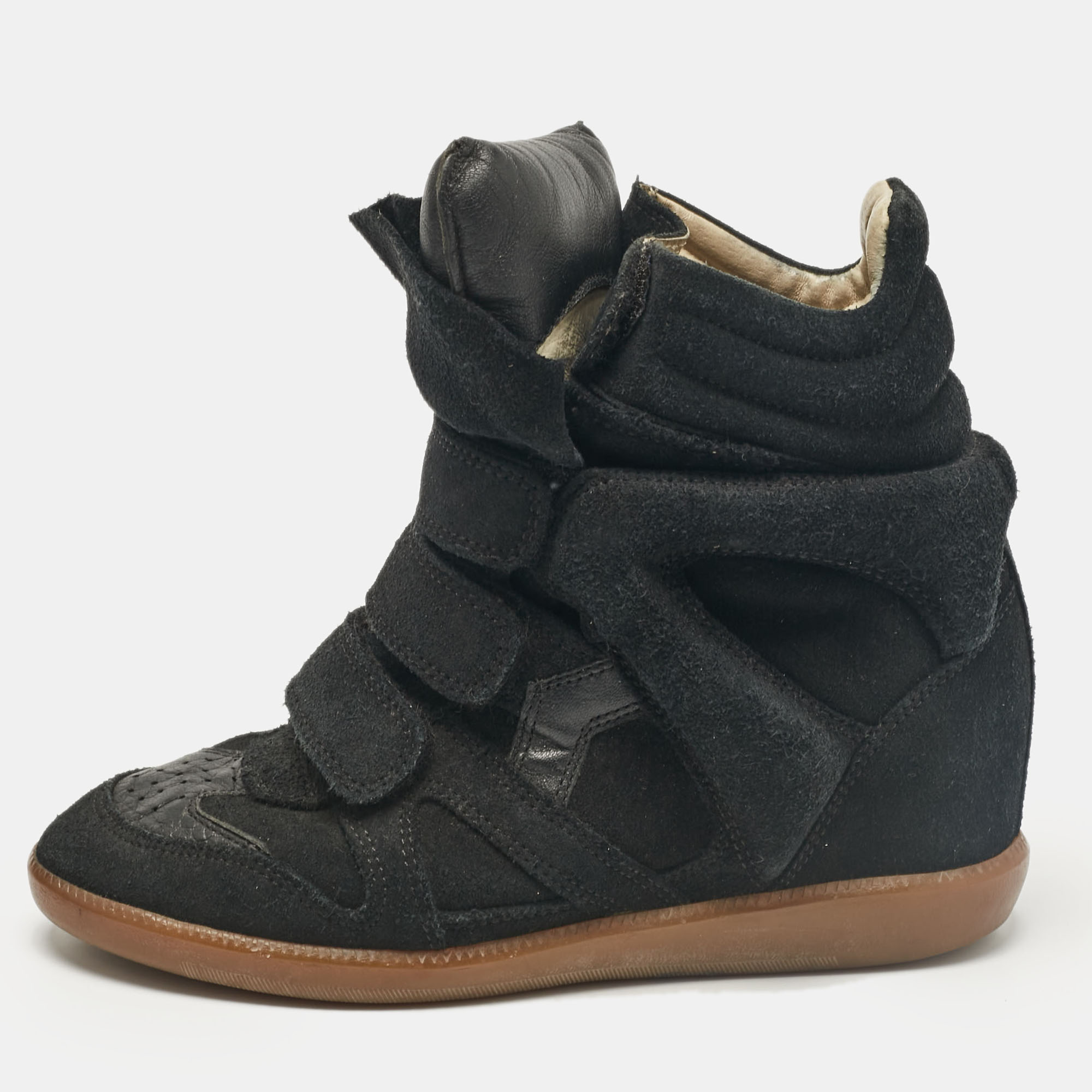 

Isabel Marant Black Suede Bekett Wedge Sneakers Size