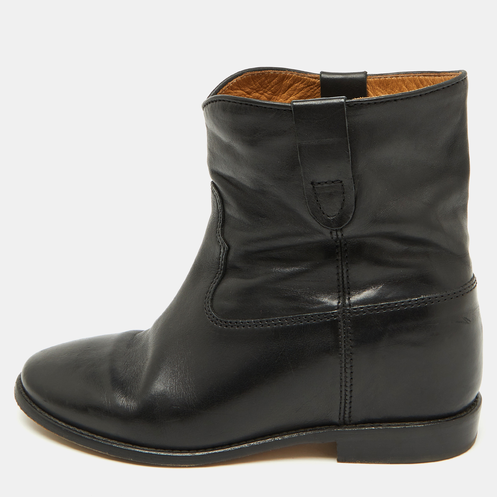 

Isabel Marant Black Leather Ankle Length Boots Size