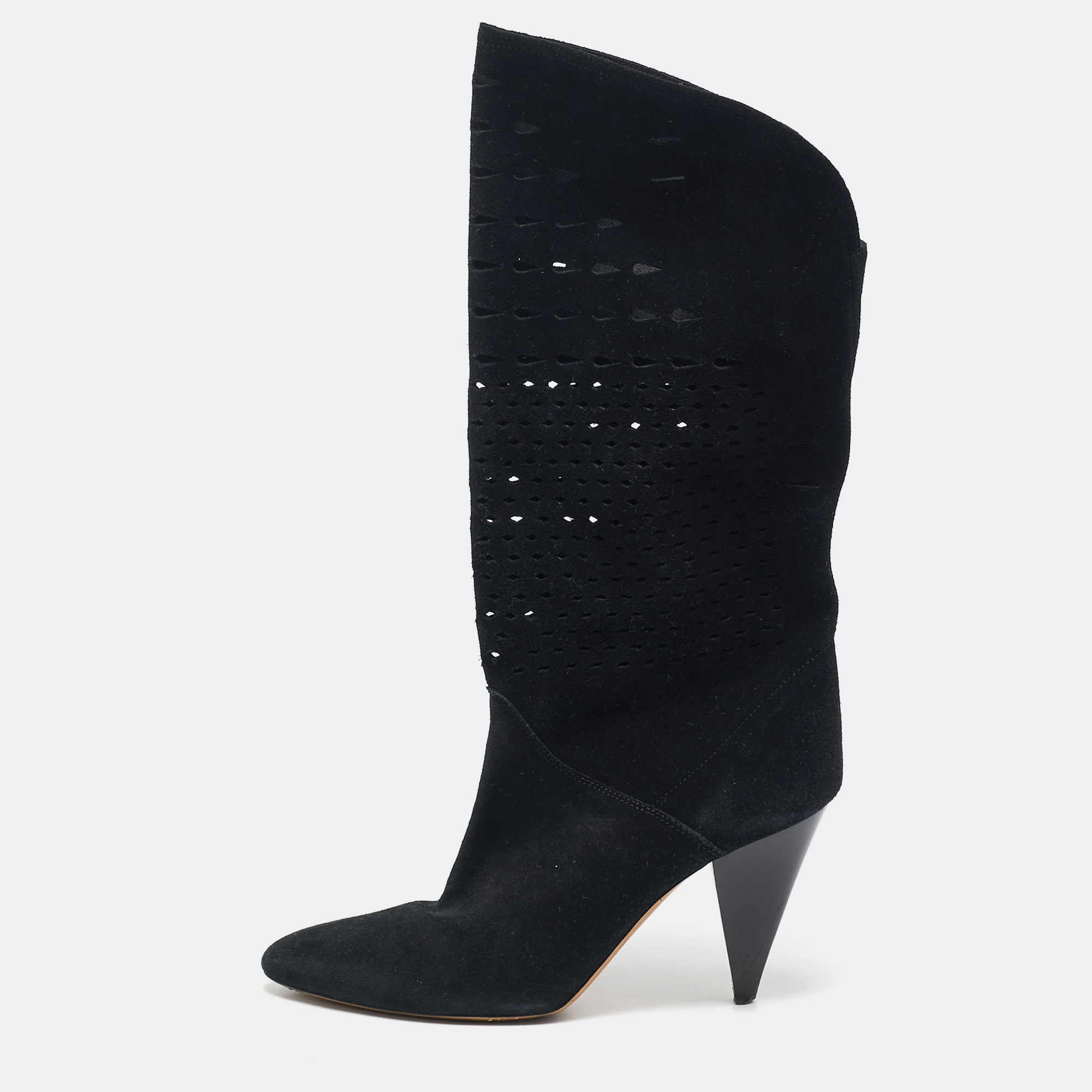 

Isabel Marant Black Suede Midcalf Boots Size