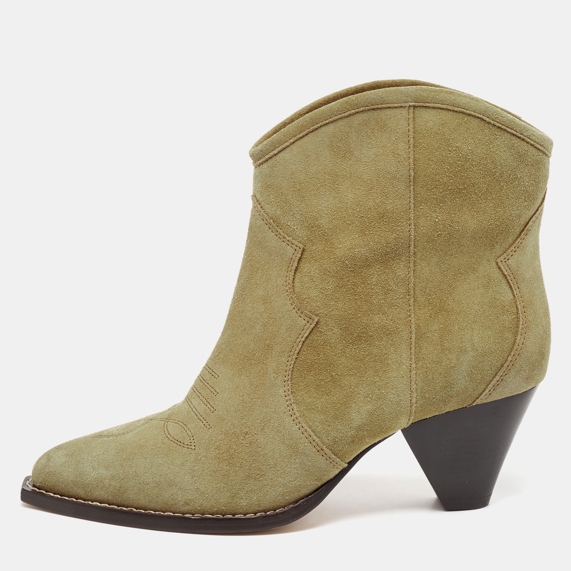 

Isabel Marant Beige Suede Dicker Ankle Length Boots Size