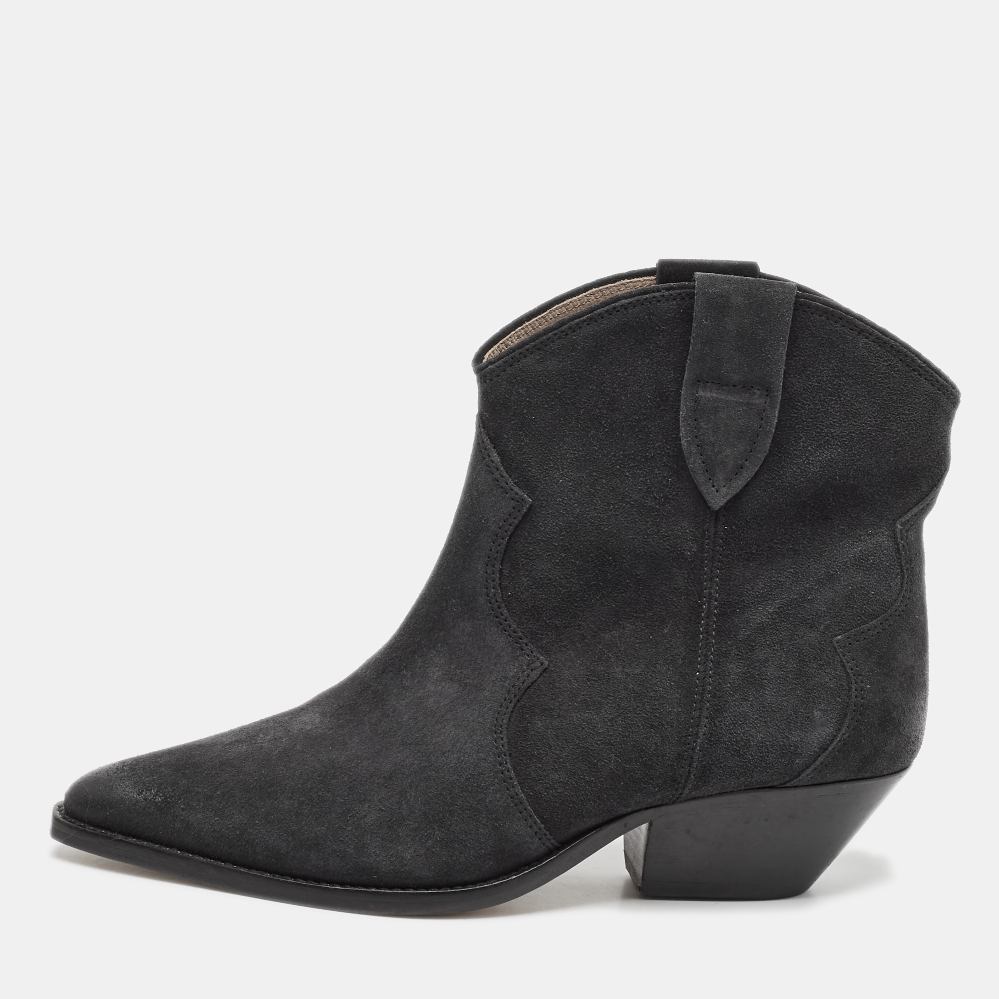 

Isabel Marant Grey Suede Dewina Ankle Length Boots Size