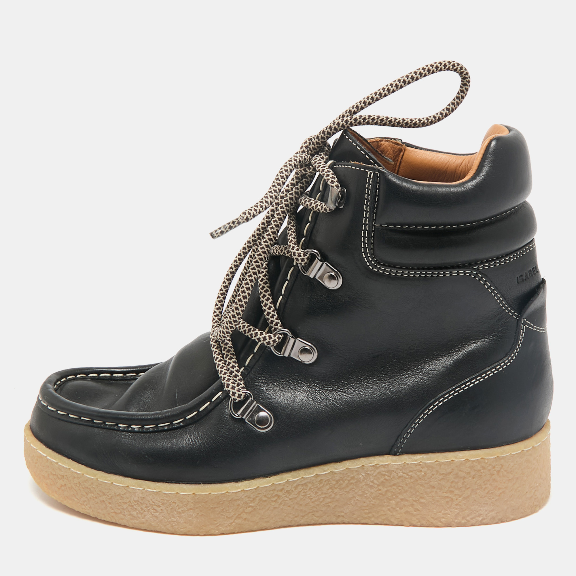 

Isabel Marant Black Leather Alpica Ankle Length Boots Size