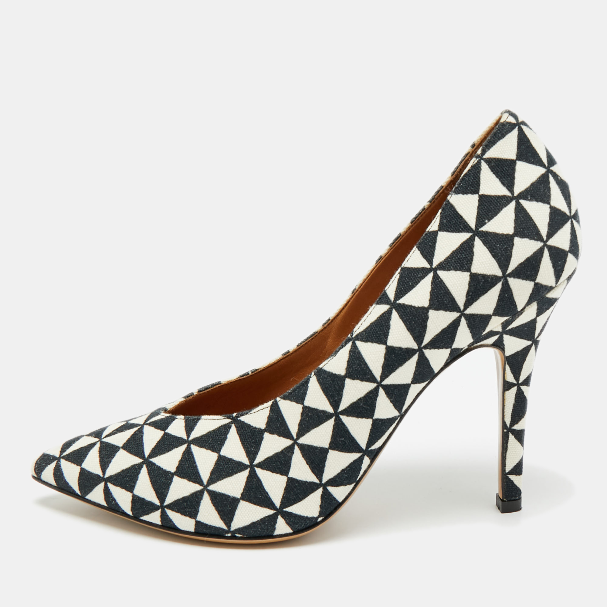

Isabel Marant Size  White/Black Printed Canvas Pumps