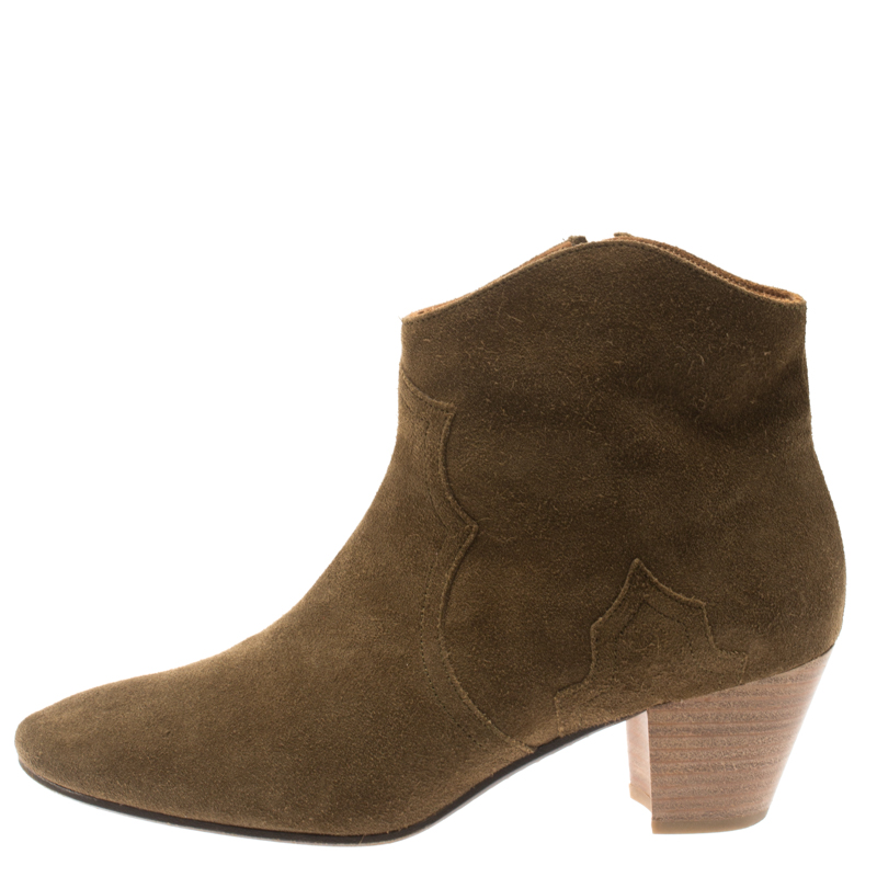 

Isabel Marant Brown Suede Dicker Ankle Boots Size