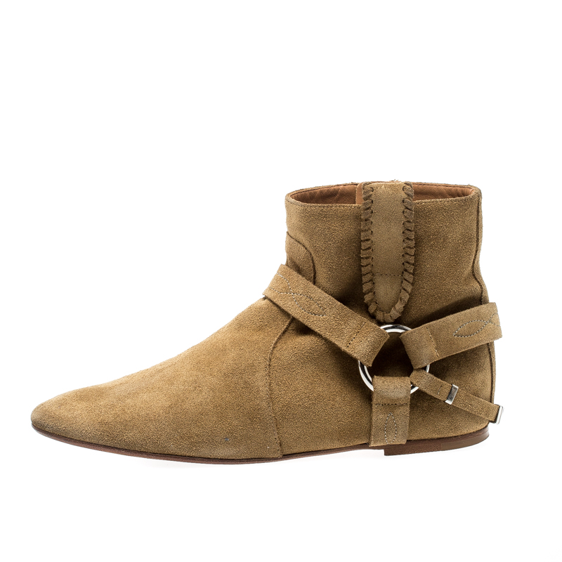

Isabel Marant Light Brown Suede Ralf Gaucho Ankle Boots Size