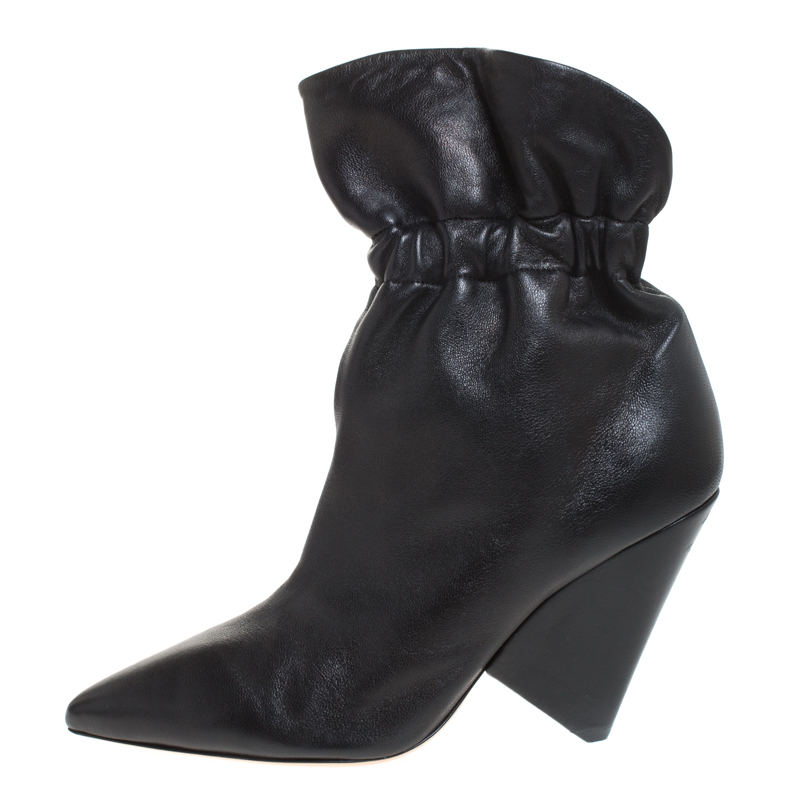 

Isabel Marant Black Leather Lileas Pointed Toe Boots Size