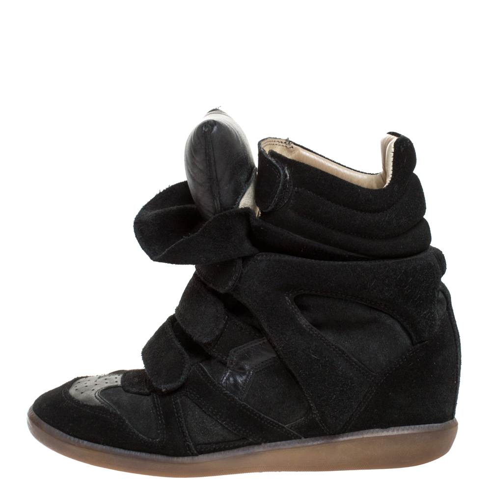 

Isabel Marant Black Suede And Leather Bekett Sneakers Size
