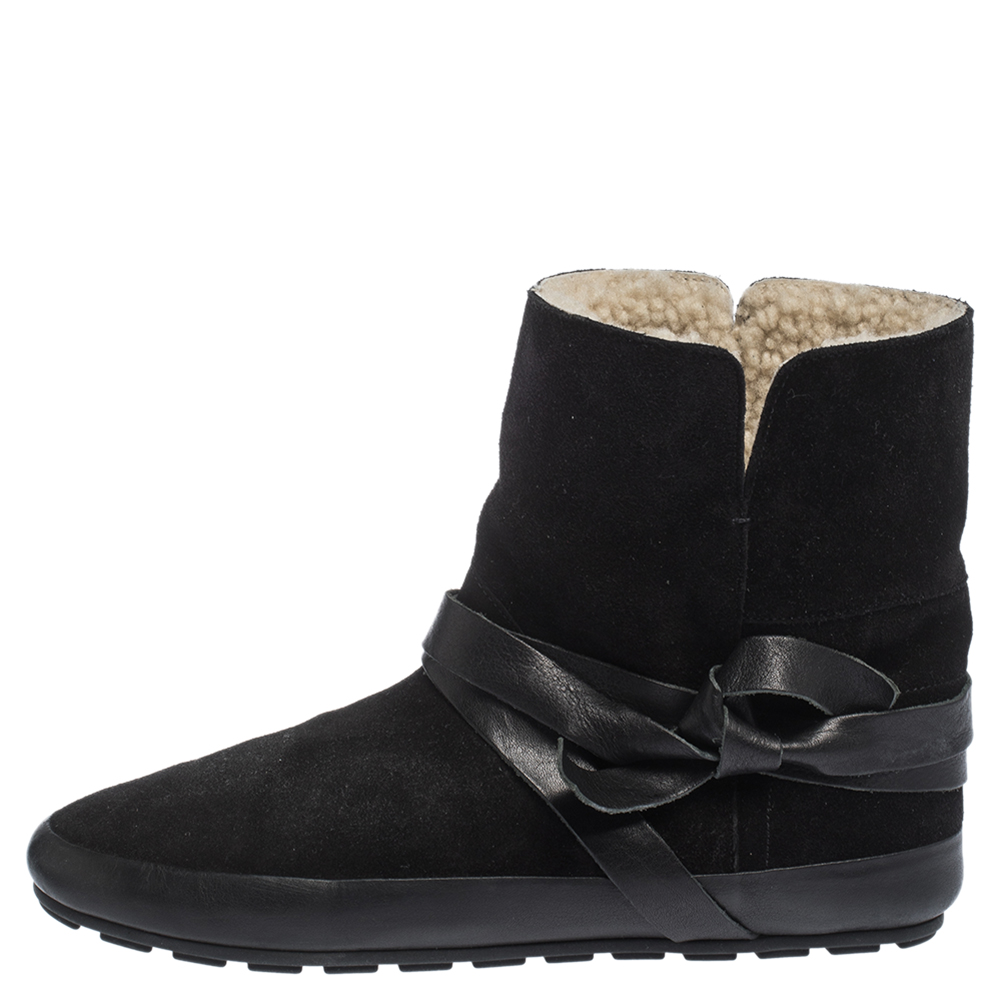 

Isabel Marant Etoile Black Suede And Leather Nygel Ankle Boots Size