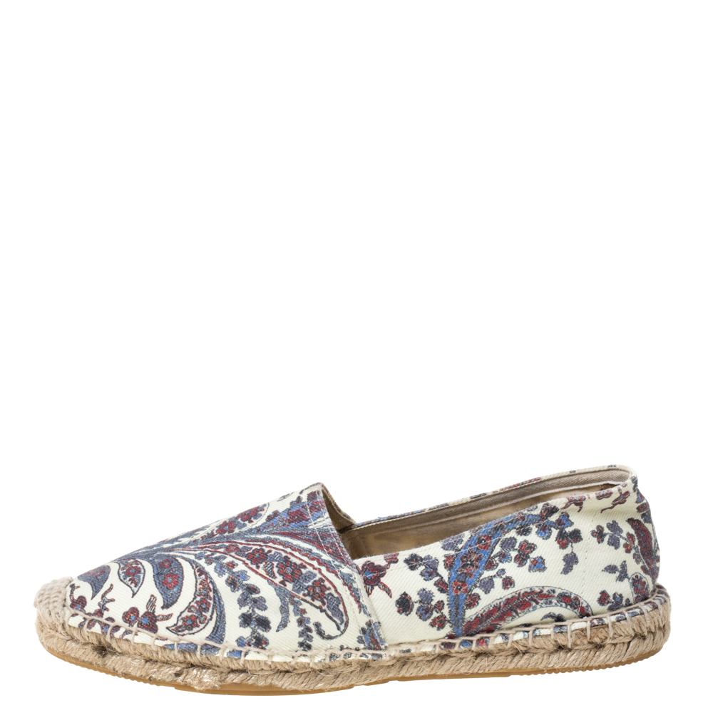 

Isabel Marant Multicolor Canvas Espadrille Flats Size