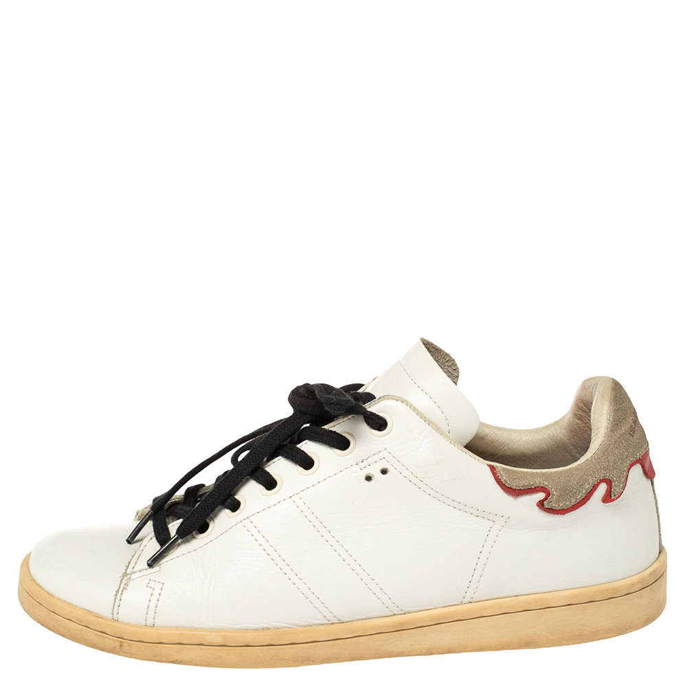 

Isabel Marant White Leather Low Top Sneakers Size