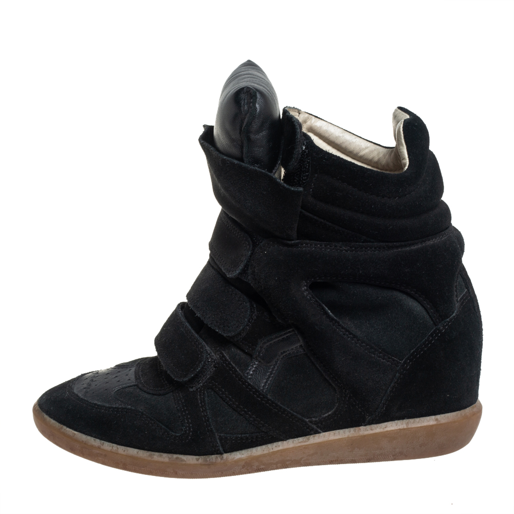 brydning Persuasion Foran Isabel Marant Black Suede And Leather Bekett Wedge Sneakers Size - buy at  the price of $218.46 in theluxurycloset.com | imall.com