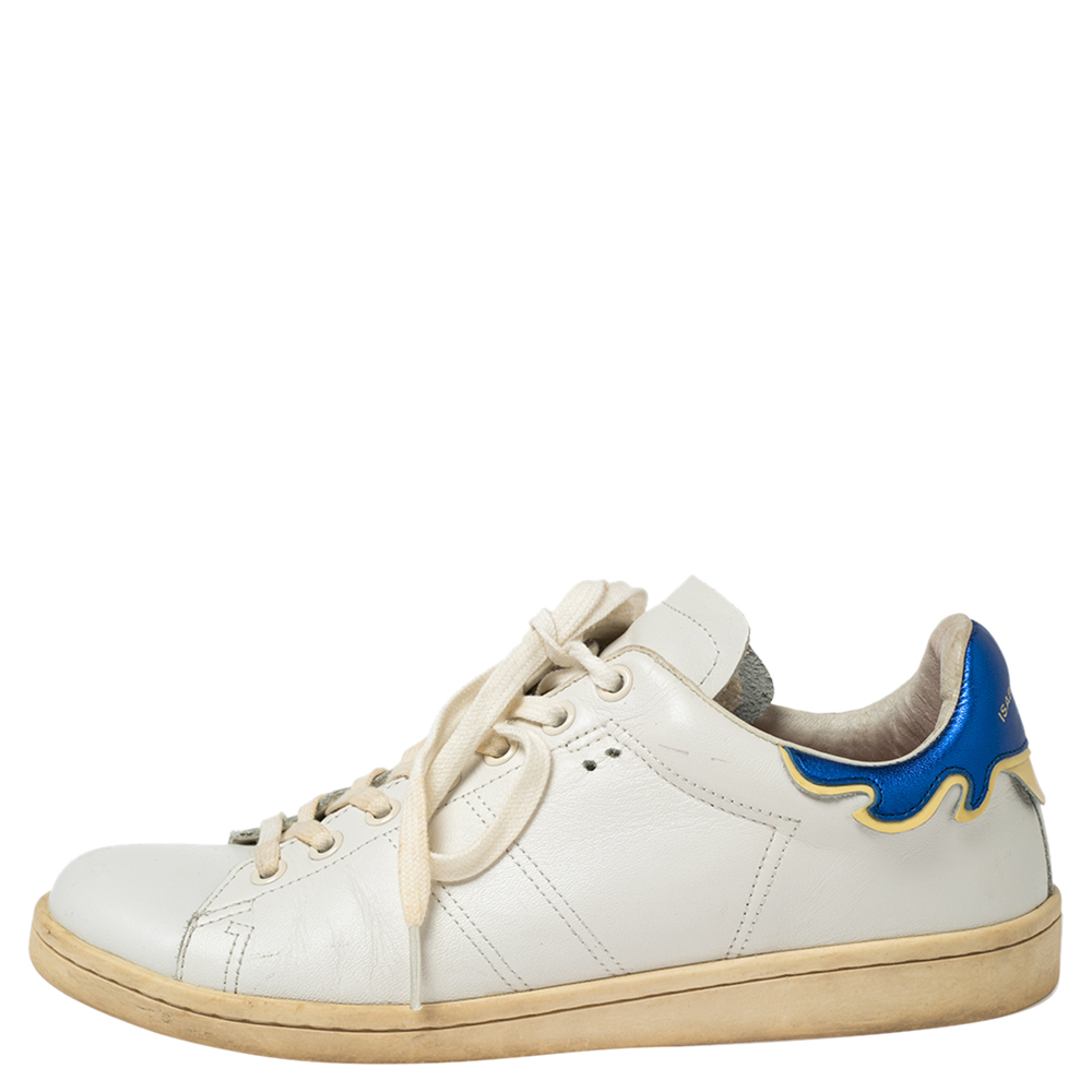 

Isabel Marant White Leather Etoile Bart Low-Top Sneakers Size